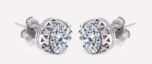 Tiffany® Inspired Hand Etched Swarovski® Stud Earrings