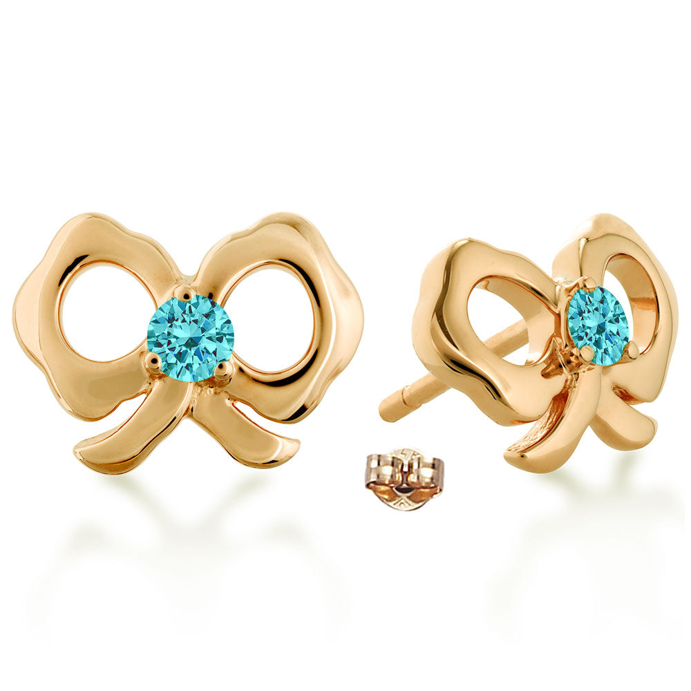 Tiffany Bow-Shaped Swarovski® Birthstone Crystal Stud Earrings