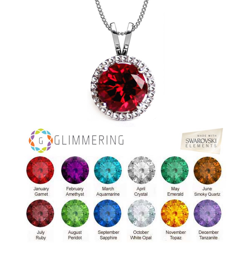 Sparkling Swarovski® Crystal Pendant Necklace with Cubic Zirconia Halo