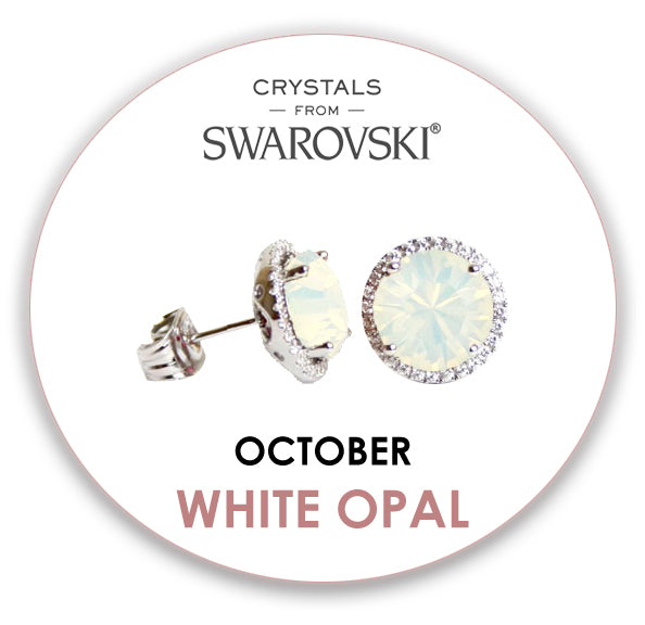 Sparkling Birthstone Solitaire Studs: Genuine Austrian Swarovski® Crystals
