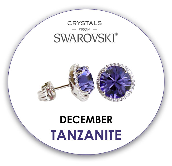 Sparkling Birthstone Solitaire Studs: Genuine Austrian Swarovski® Crystals