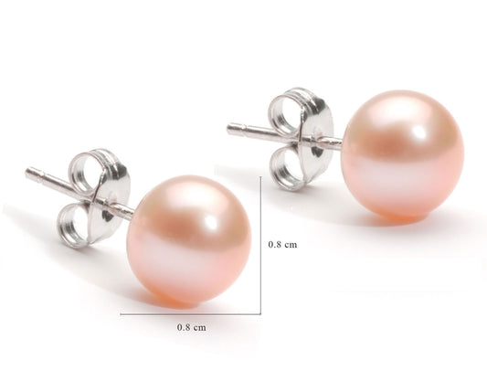 Luxurious Swarovski Pearl Earrings in Satin Pink