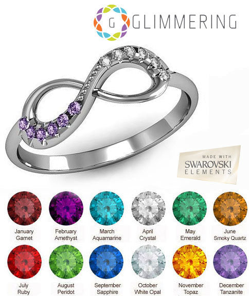 Eternity Swarovski® Birthstone Crystal Ring