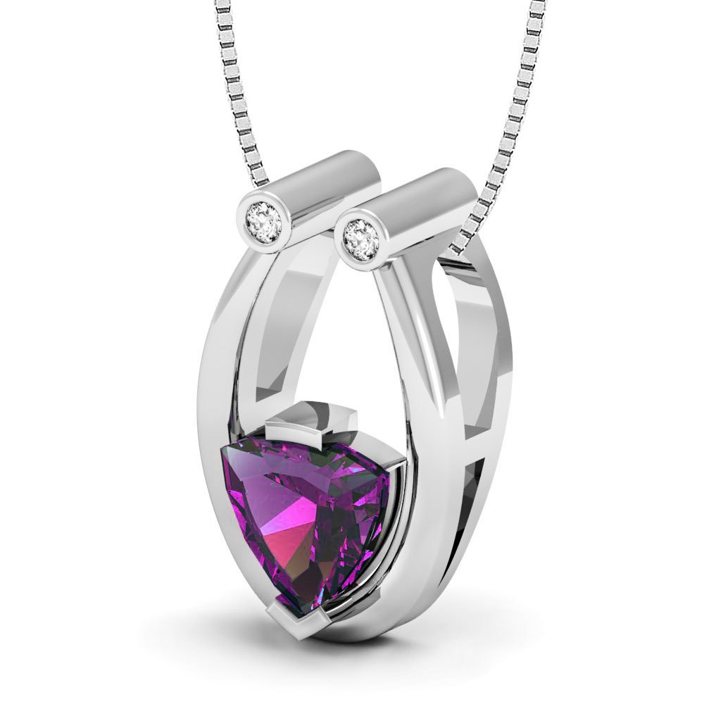 Made with Swarovski Crystals Pendant Made with Lab Created Alexandrite