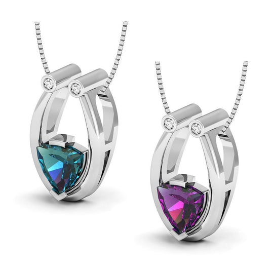 Made with Swarovski Crystals Pendant Made with Lab Created Alexandrite